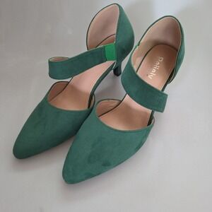 Women's Closed Pointed Toe Heels Strap D'Orsay Kitten Heel Slip On Dressy 9‎